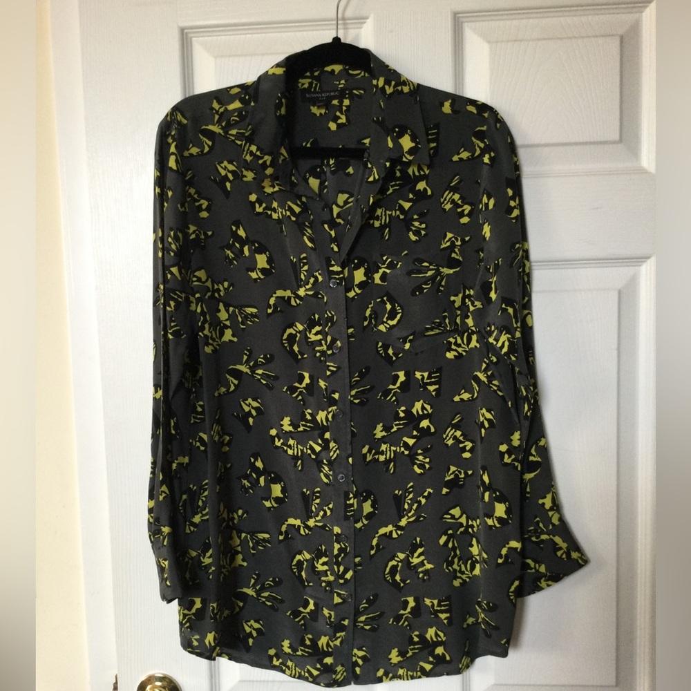 Banana Republic Button-Up Silk Shirt